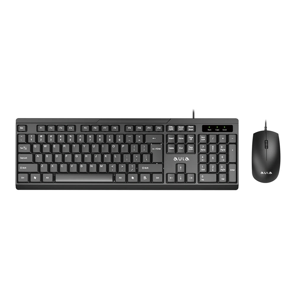 AULA AC101 Wired Keyboard & Mouse Combo | Black (AC101B)