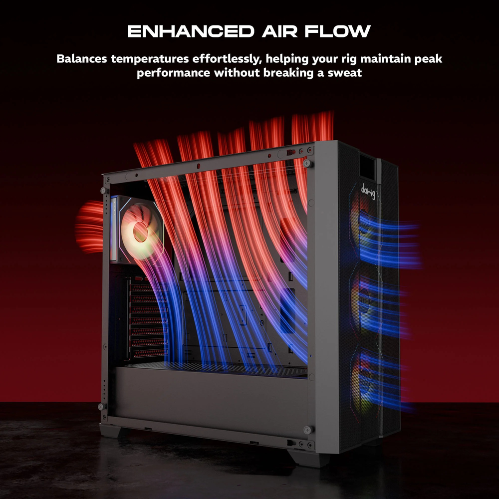 Dawg X 678 Mid Tower Chassis Black