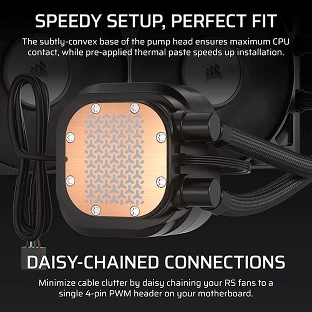 CORSAIR NAUTILUS 360 LCD, 360mm Radiator, Liquid CPU Cooler With Heatsink