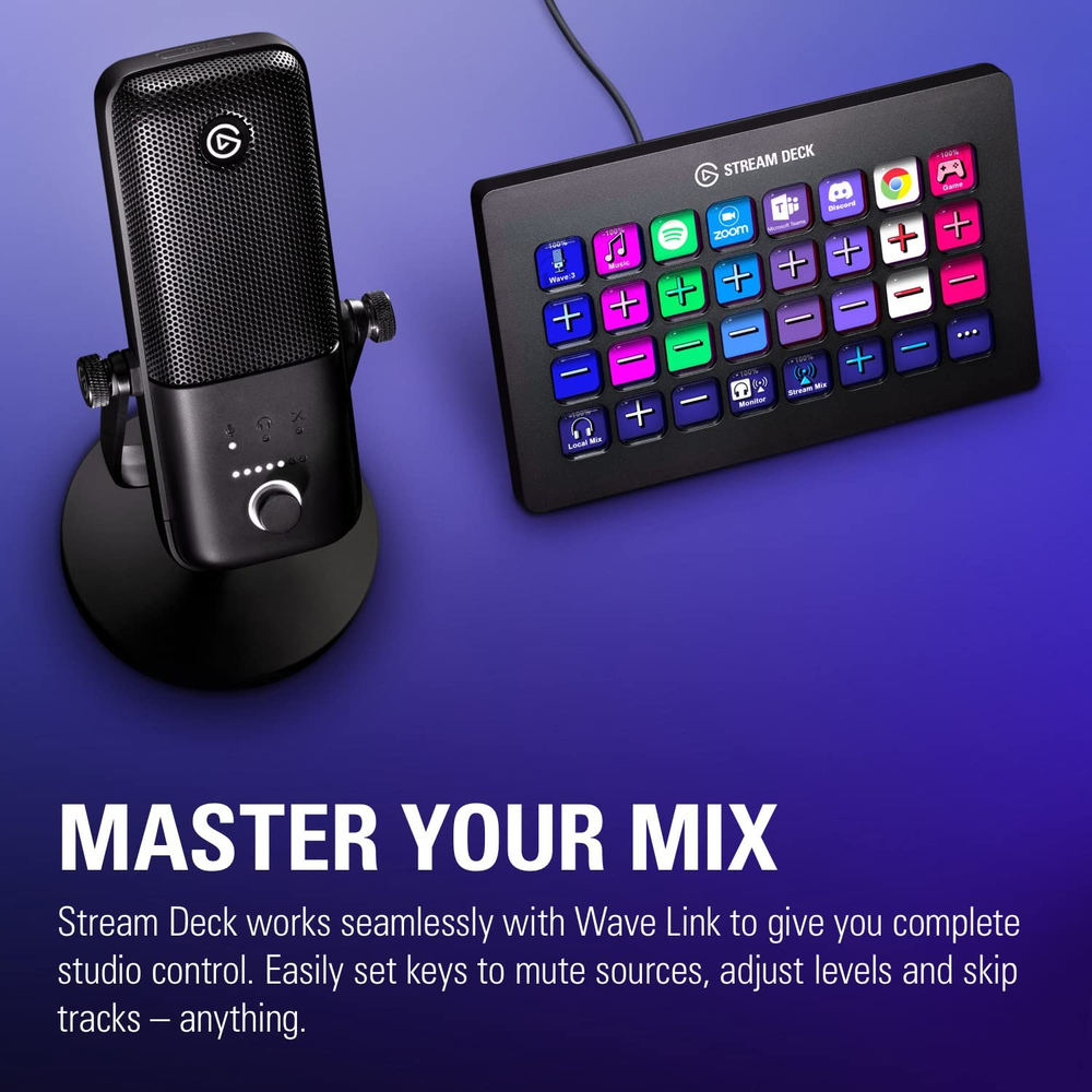 Elgato Wave:3 - Premium USB Condenser Microphone with Clipguard Technology and Wave Link Mixing Software