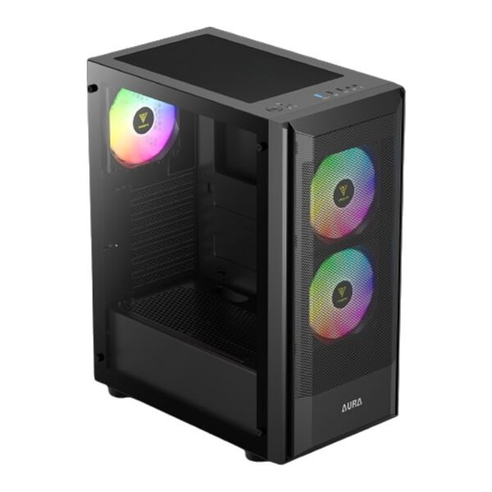 GAMDIAS AURA GC6 ARGB ATX Mid Tower Gaming Case (Black)