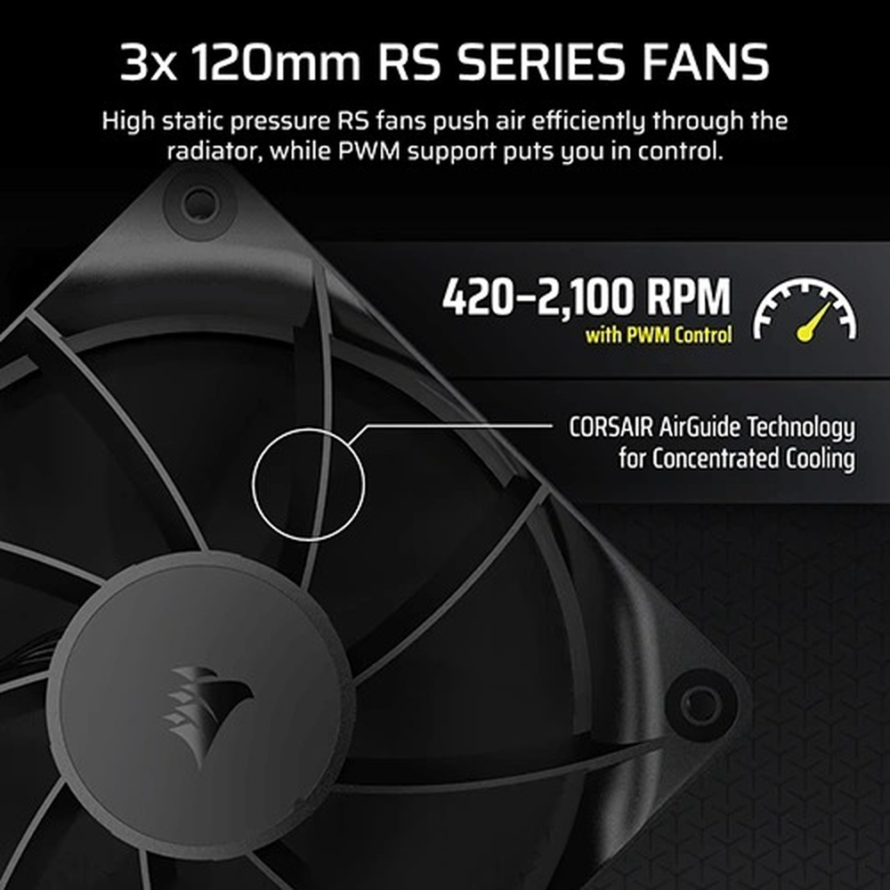 CORSAIR NAUTILUS 360 LCD, 360mm Radiator, Liquid CPU Cooler With Heatsink
