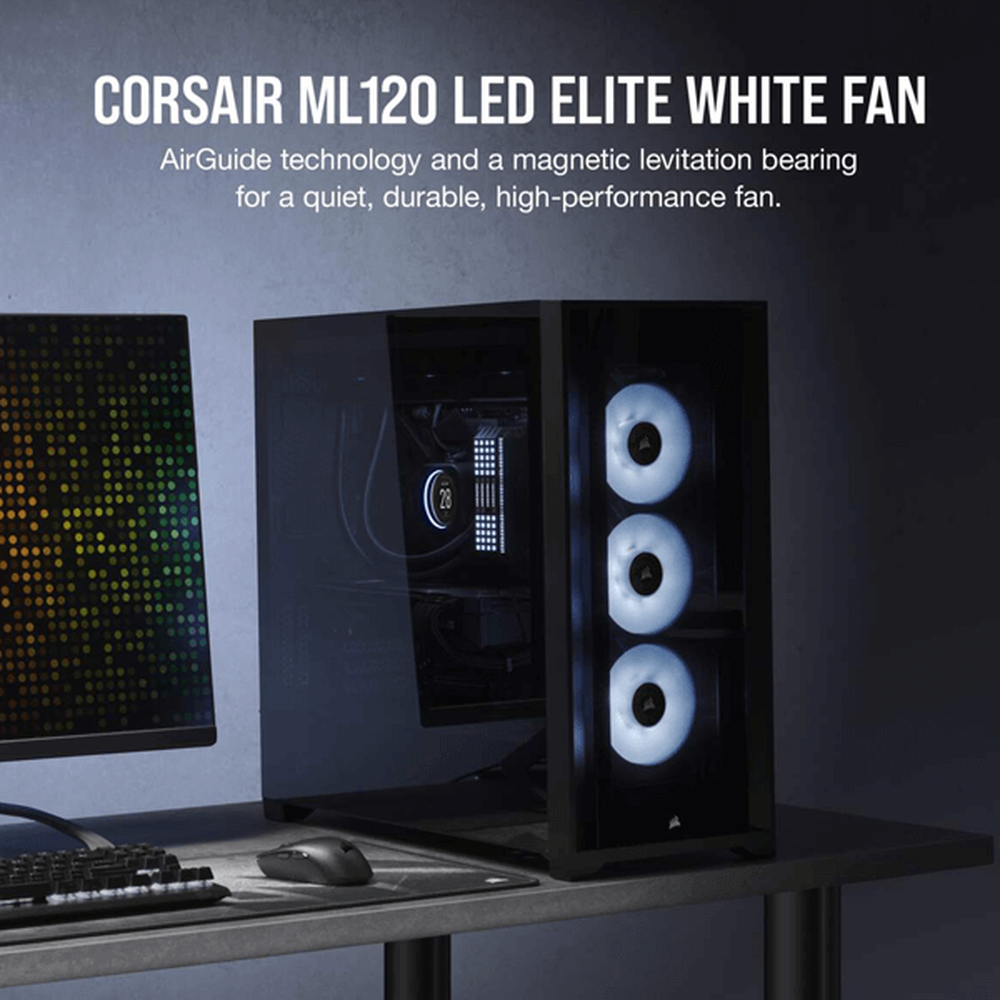 Corsair Fan ML120 LED ELITE White Premium 120mm PWM Magnetic Levitation Fan