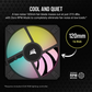 Corsair Fan iCUE AF120 RGB SLIM 120mm  — Black Twin Pack