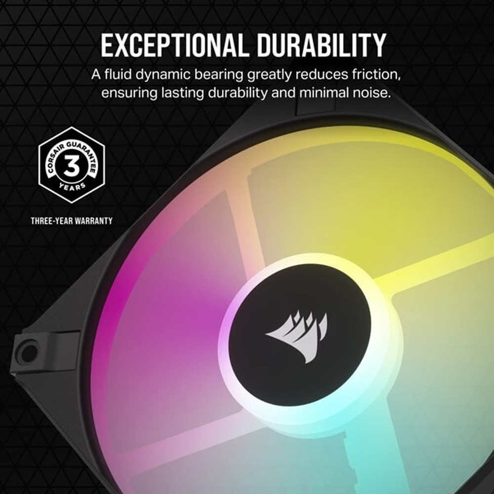Corsair Fan iCUE AF120 RGB SLIM 120mm  — Black Twin Pack