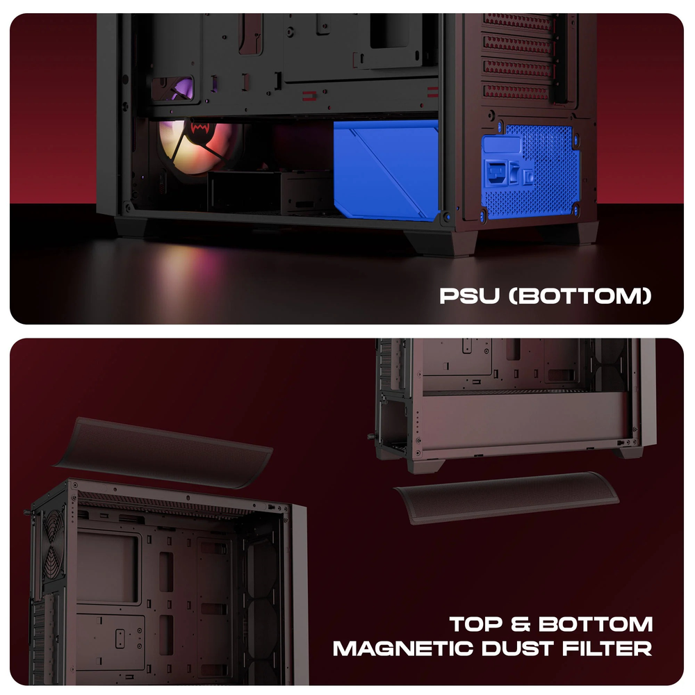 Dawg X 678 Mid Tower Chassis Black