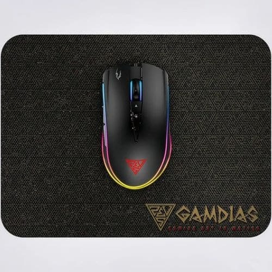 GAMDIAS ZEUS M2 RGB Gaming Mouse + NYX E1 Mouse Mat Combo (10,800 DPI, 8 Buttons, Weight Tuning, Double-Level RGB, Non-Slip Double-Layered Mousepad)