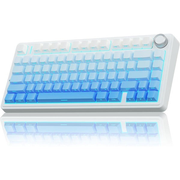 AULA F75 75% Tri-Mode Mechanical Gaming Keyboard Gradient Blue Star Vector Switch