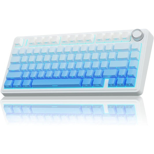 AULA F75 75% Tri-Mode Mechanical Gaming Keyboard Gradient Blue Star Vector Switch