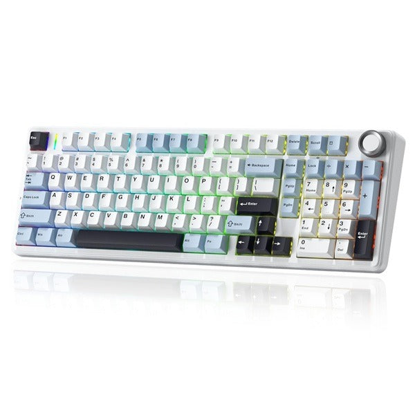 AULA F99 Pro 99-Key Tri-Mode Mechanical Gaming Keyboard Ice Blue Seiya Star Vector Switch