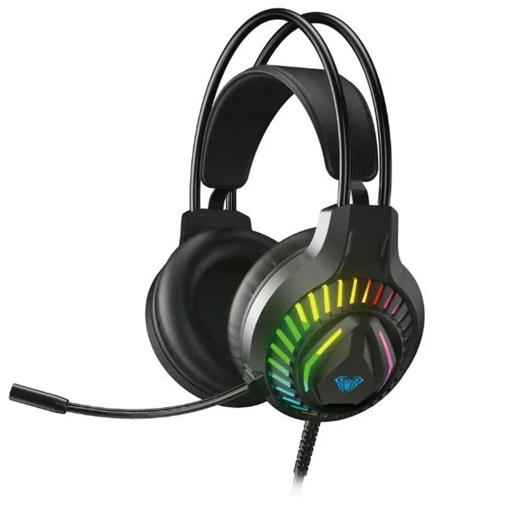 AULA S605 RGB Wired Gaming Headset | Black (S605B)