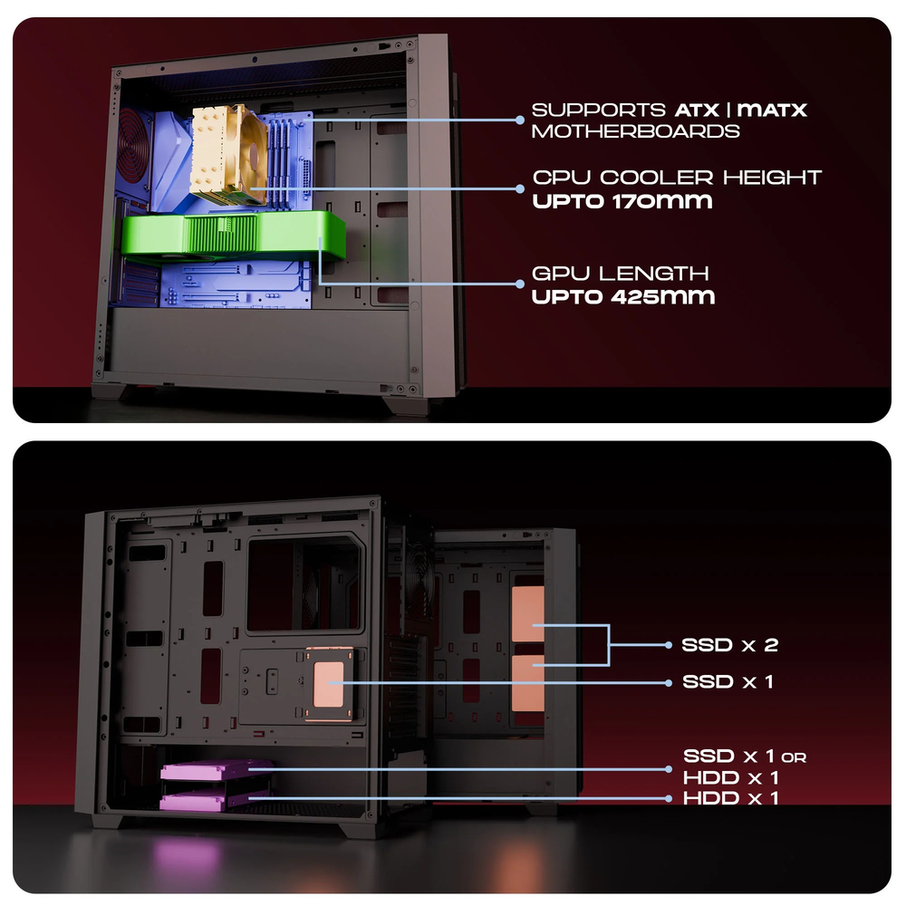 Dawg X 678 Mid Tower Chassis Black