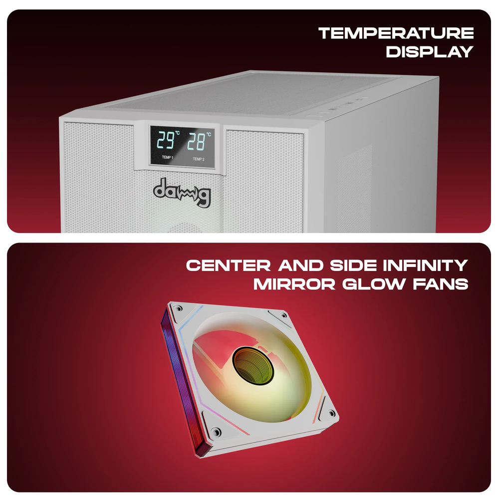 Dawg X 678 Mid Tower Chassis White