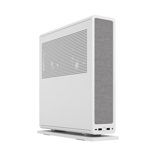 Fractal Design Ridge White ITX PCIe 4.0 Slim Small Form Factor PC Case