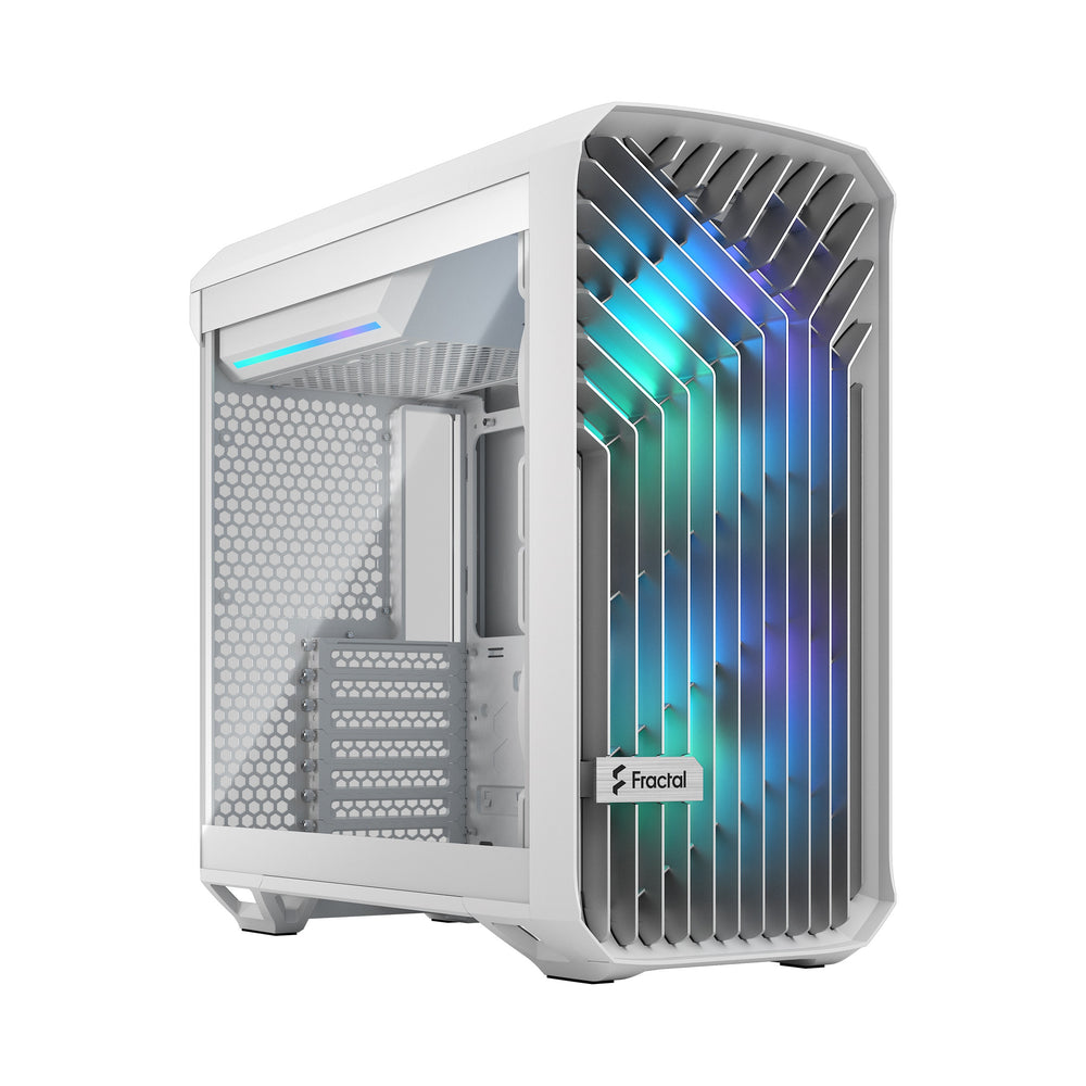 Fractal Design Torrent Compact RGB White TG Clear Tint E-ATX Mid Tower Gaming Cabinet