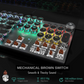 AULA F2088 Typewriter Style Wired Mechanical Gaming Keyboard | Black, Brown Switches, Without Handrest (F2088WHB)