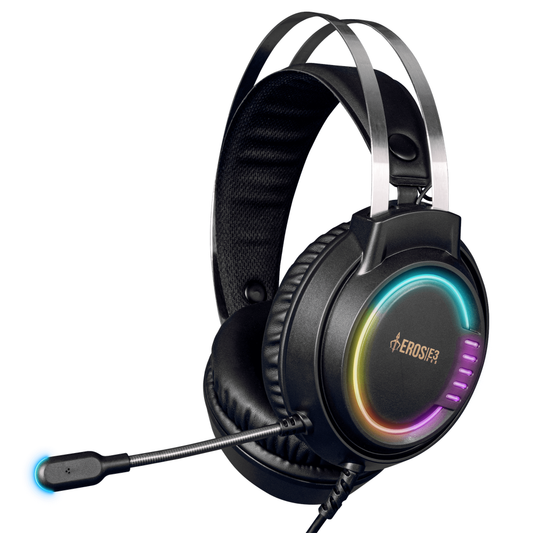 GAMDIAS EROS E3 RGB Wired Stereo Gaming Headset (Black, Extra-Sized Ergonomic Earcup)