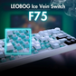 AULA F75 75% Wireless Trio Mode Mechanical Gaming Keyboard With Knob | Ice Blue, Ice Vein (F75IUV)