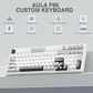 AULA F99 96% Tri-Mode Wireless Mechanical Gaming Keyboard with Knob | Gray White, Graywood (F99GrWW) Switch