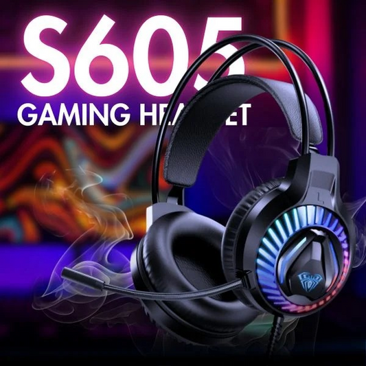AULA S605 RGB Wired Gaming Headset | Black (S605B)