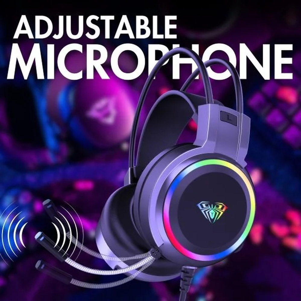 AULA S608 RGB Wired Gaming Headset | Black (S608-BLK)