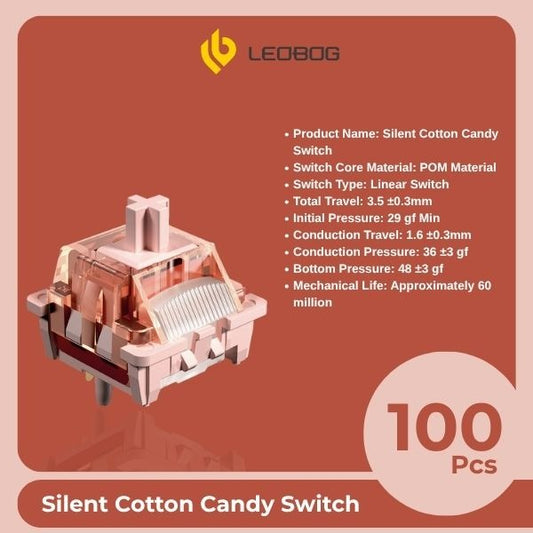 AULA LEOBOG Silent Cotton Candy Linear Mechanical Switch 100pcs