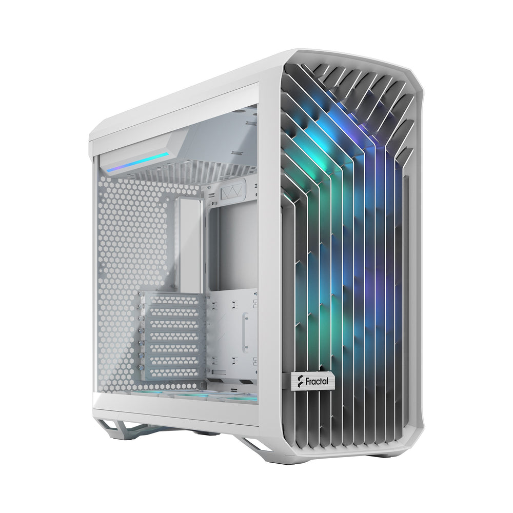 Fractal Design Torrent RGB White TG Clear Tint E-ATX High Airflow Mid Tower Gaming Cabinet