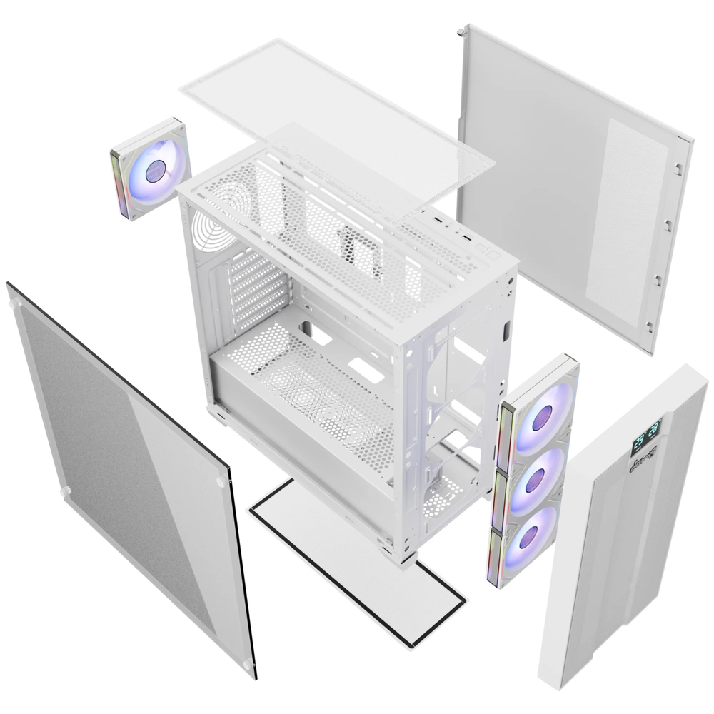Dawg X 678 Mid Tower Chassis White