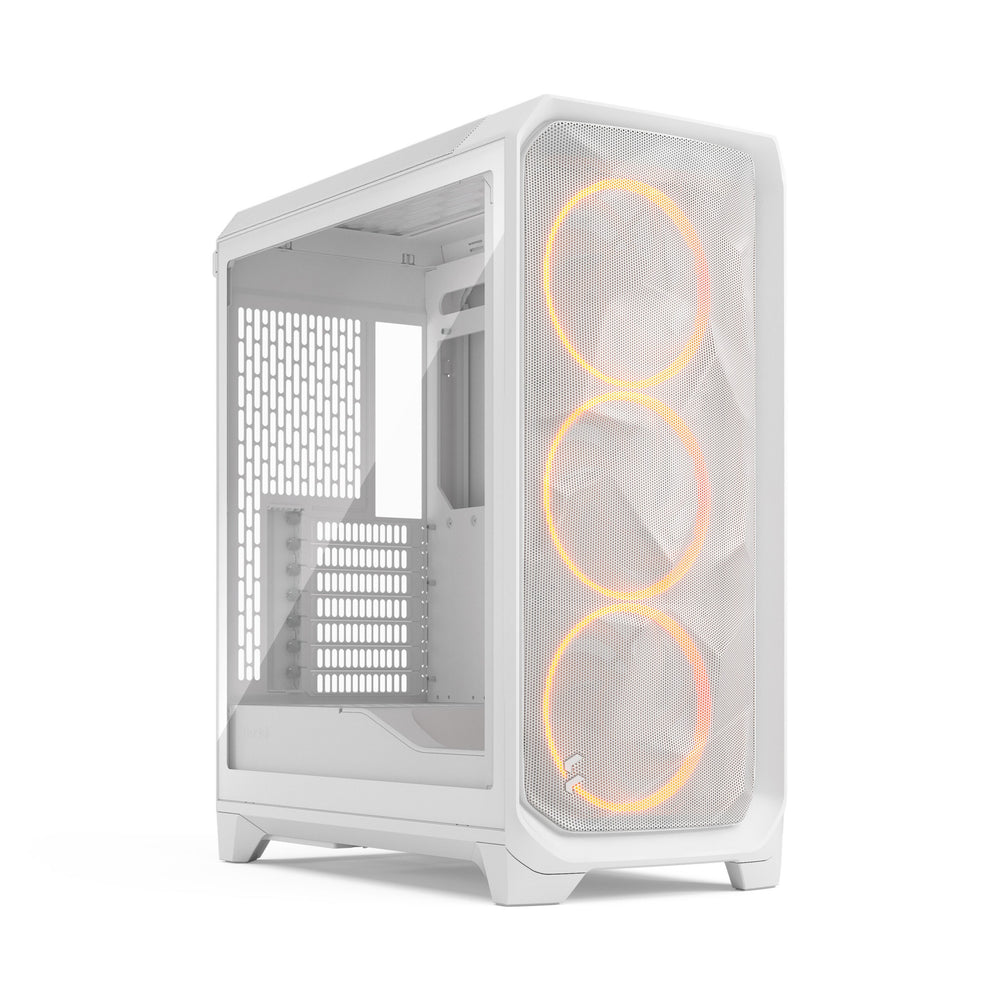 Fractal Design Meshify 3 White RGB TG Clear Tint ATX Mid Tower High Airflow PC Case