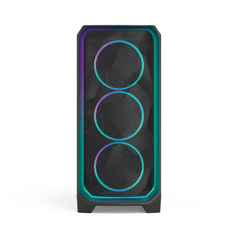 Fractal Design Meshify 3 Ambience Pro RGB Black TG Light Tint ATX Mid Tower High Airflow PC Case