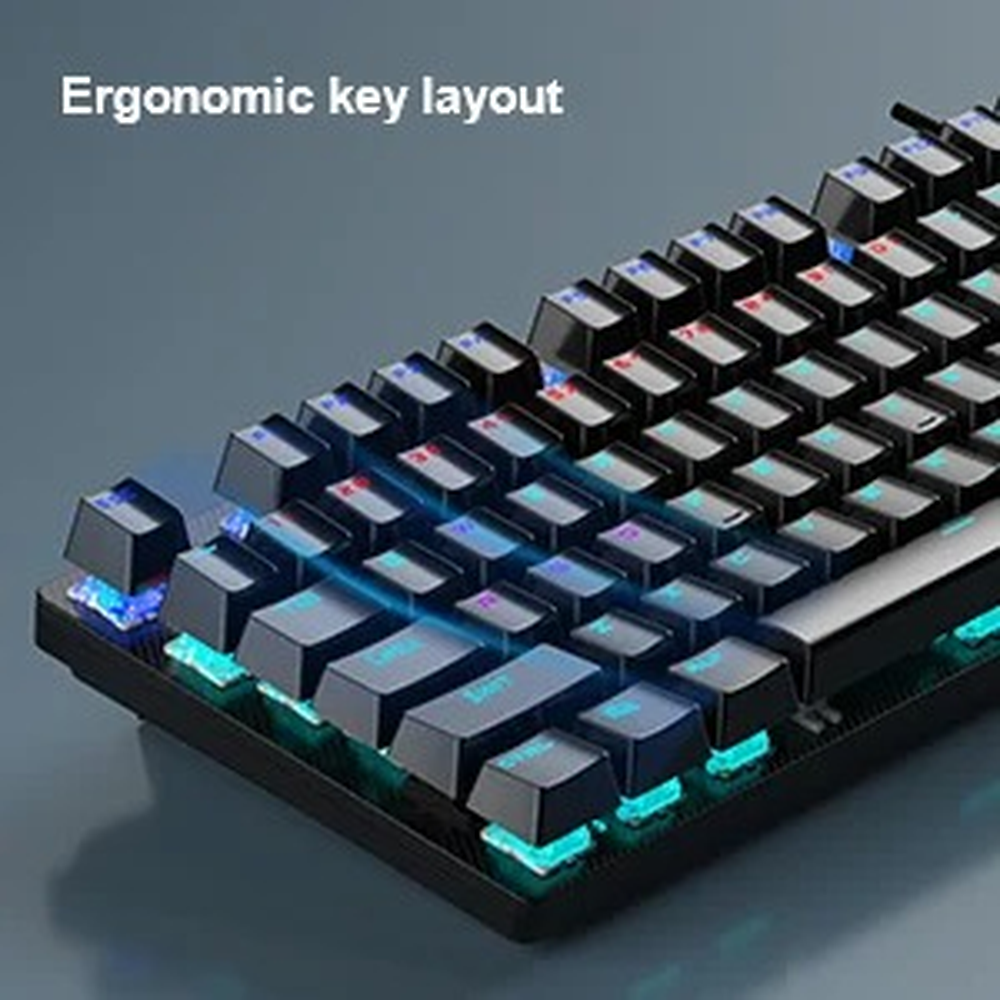 AULA S2022B Full Size Wired Mechanical Gaming Keyboard | Black, Blue Switch (S2022B)