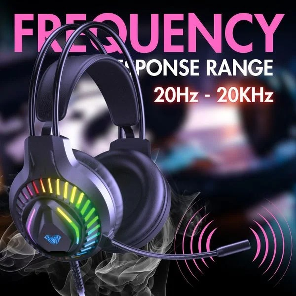 AULA S605 RGB Wired Gaming Headset | Black (S605B)