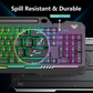 AULA T102 RGB Wired Gaming Keyboard & Mouse Combo | Black Panel, Black Keycaps (T102TB)