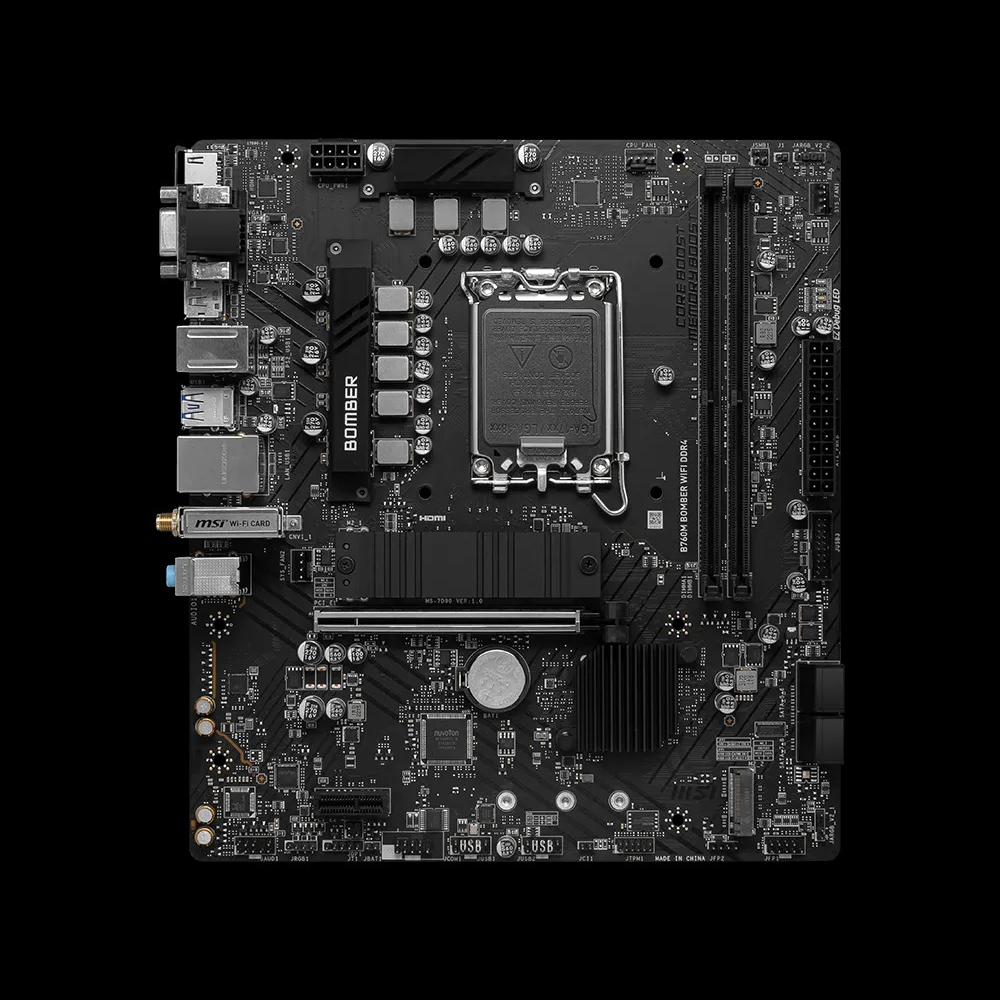 MSI B760M BOMBER WIFI DDR4 Motherboard