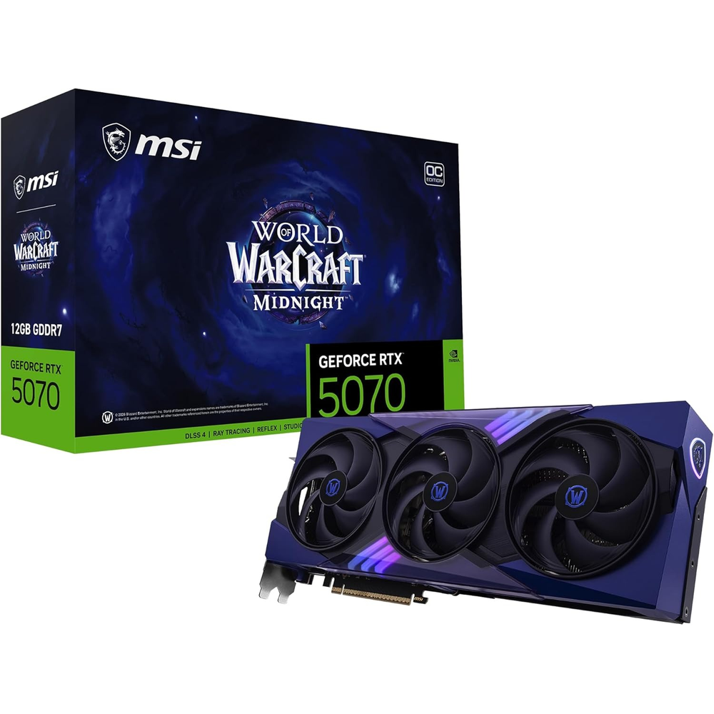 MSI GeForce RTX 5070 12G World of Warcraft MIDNIGHT VOID EDITION OC Graphics Card