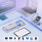 AULA S99 96% Tri-Mode Wireless Membrane Gaming Keyboard | Blue White (S99UW)