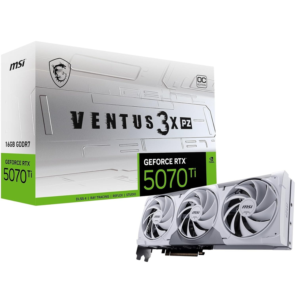 MSI GeForce RTX 5070 Ti 16G VENTUS 3X PZ OC Graphics Card