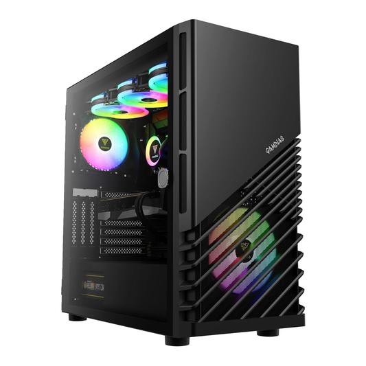 GAMDIAS Argus M4 ARGB ATX Mid Tower Gaming Case (Black)