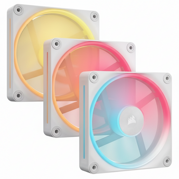 iCUE LINK LX120-R RGB 120mm PWM Reverse Fans Starter Kit - White