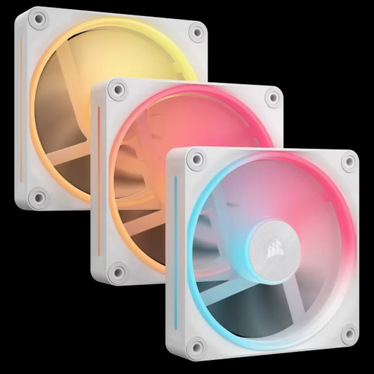 iCUE LINK LX120-R RGB 120mm PWM Reverse Fans Starter Kit - White