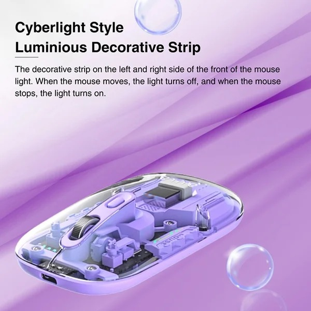 AULA AM210 Ultra-Light Dual-Mode Wireless Gaming Mouse | Purple (AM210Pr)