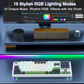 AULA F87 75% Tri-Mode Wireless Mechanical Gaming Keyboard | Green White, Gray Wood Switch (F87GW)