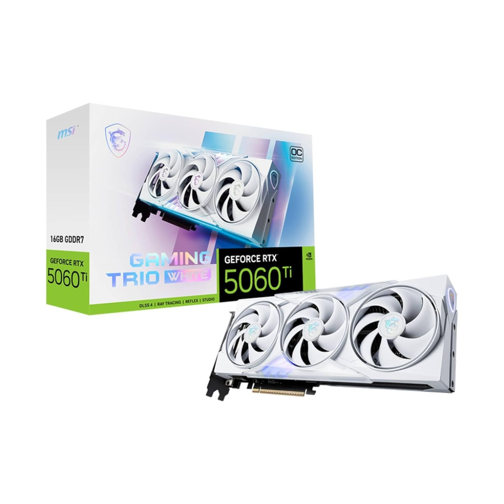 MSI GeForce RTX 5060 Ti 16G GAMING TRIO OC WHITE Graphics Card