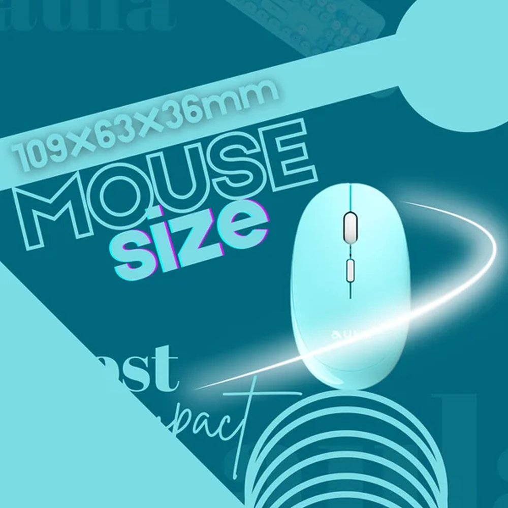 AULA AC306 Type2 Wireless Retro Keys Keyboard & Mouse Combo | Blue (AC306U2)