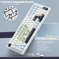 AULA F99 96% Tri-Mode Wireless Mechanical Gaming Keyboard with Knob | Ice Blue, Reaper Switch (F99IUR)