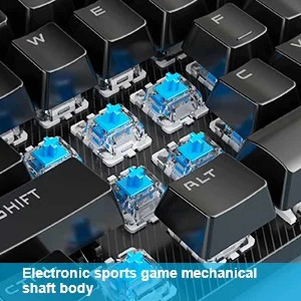 AULA S2022B Full Size Wired Mechanical Gaming Keyboard | Black, Blue Switch (S2022B)
