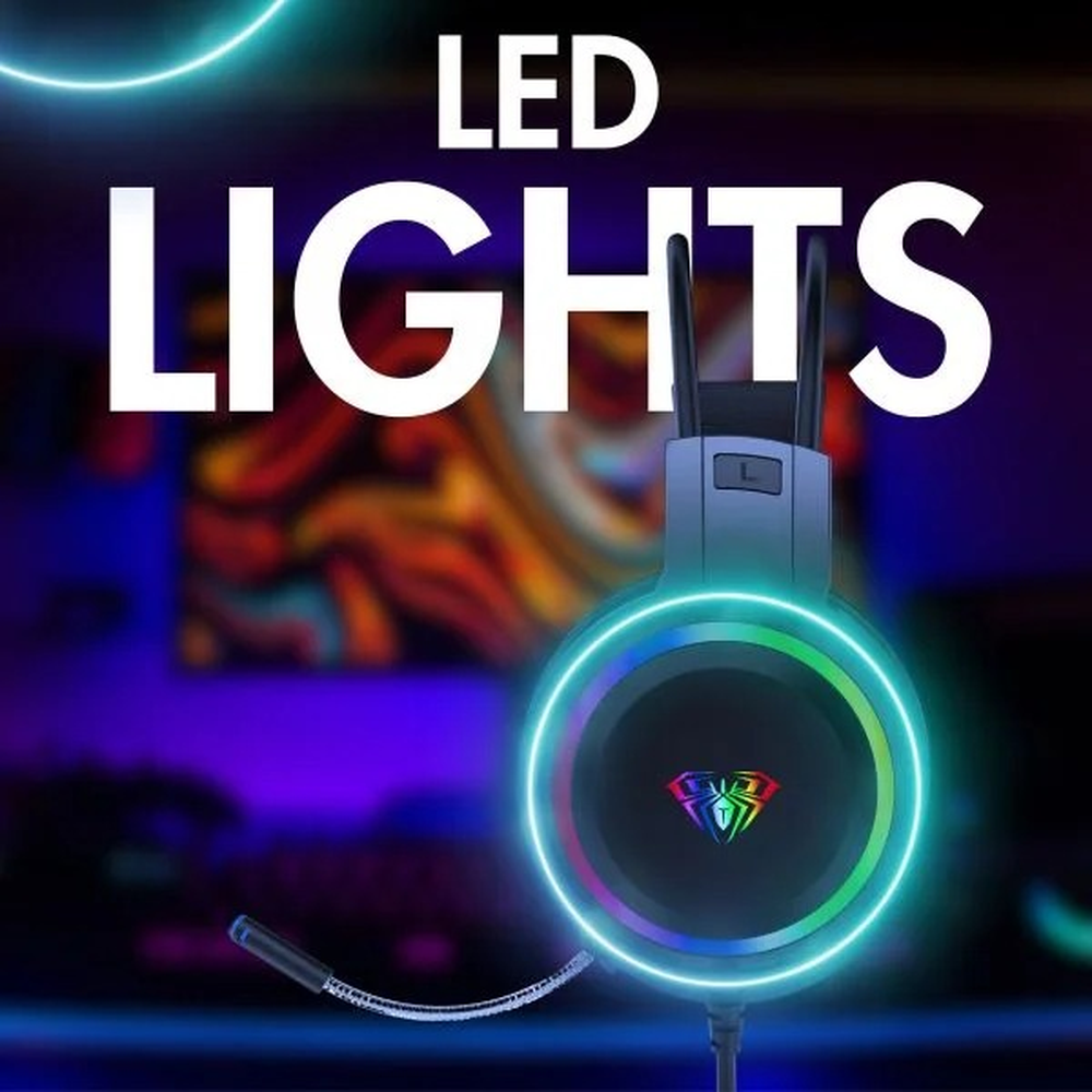 AULA S608 RGB Wired Gaming Headset | Black (S608-BLK)