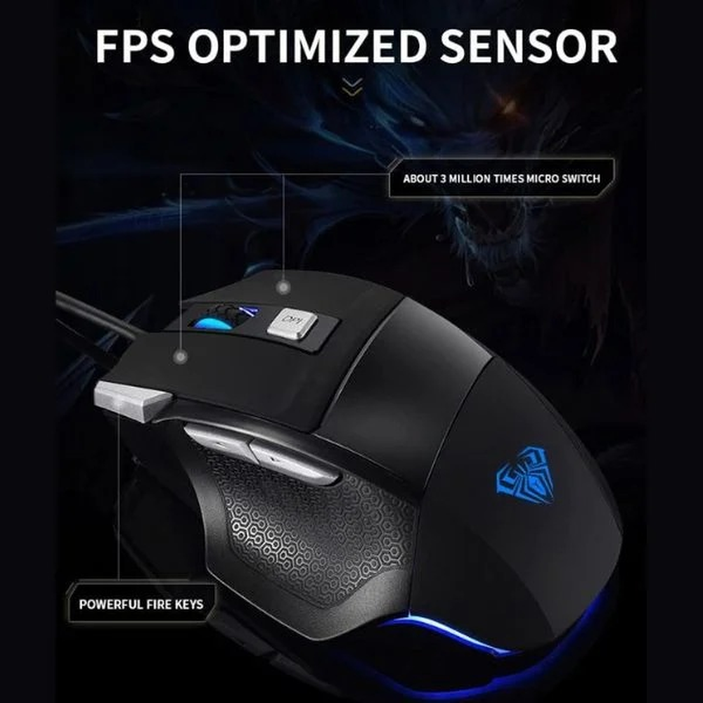 AULA SC550 Dual-Mode Wireless RGB Gaming Mouse | Black (SC550B)