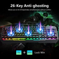 AULA T102 RGB Wired Gaming Keyboard & Mouse Combo | Black Panel, Black Keycaps (T102TB)