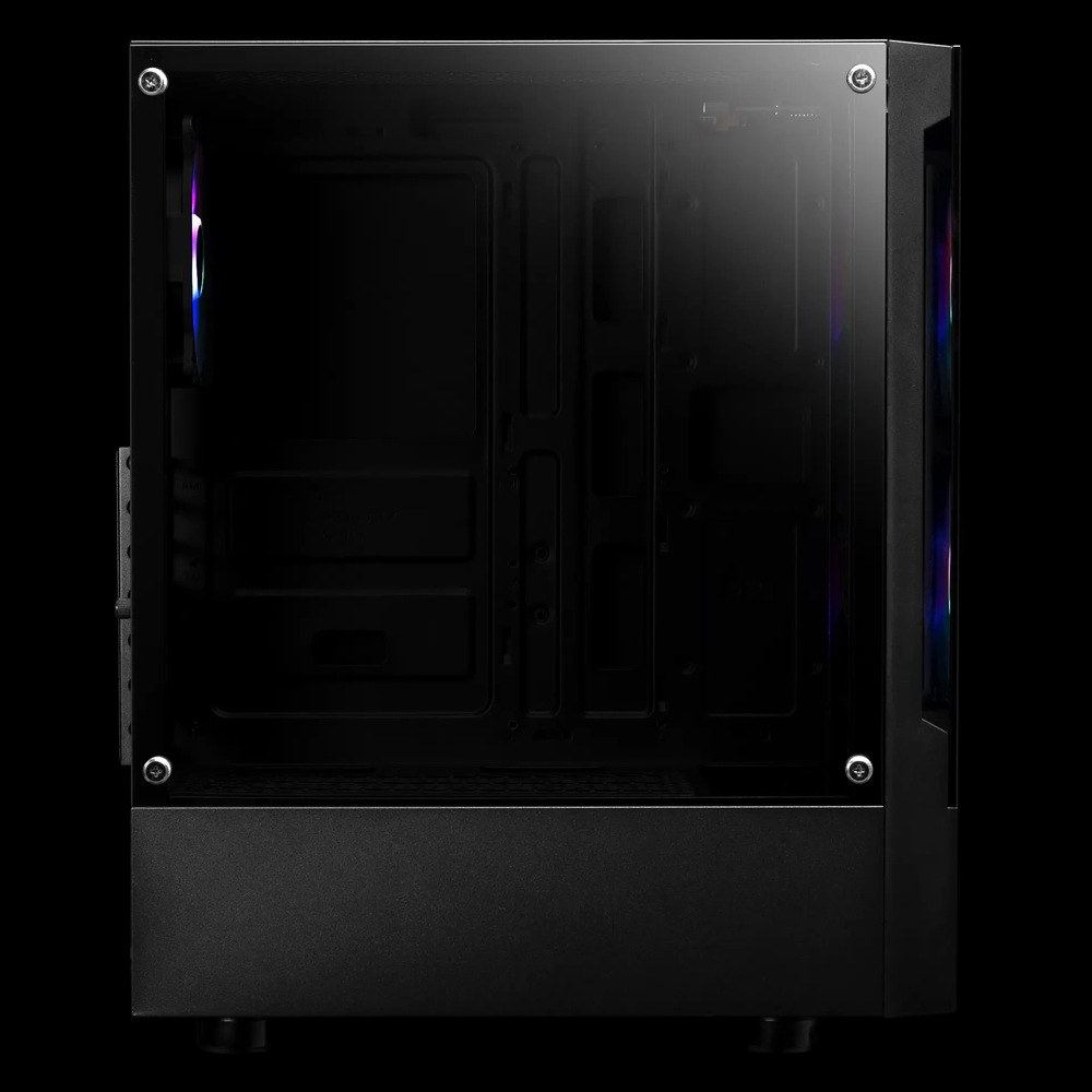 GAMDIAS TALOS E3 ARGB Mid Tower PC Case (Black, Tempered Glass, 3×120mm ARGB Fans, ATX Support, 360mm Radiator, Magnetic Dust Filter)